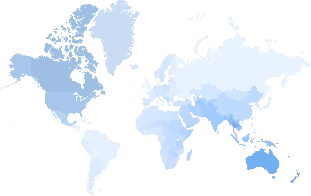 185 countries map
